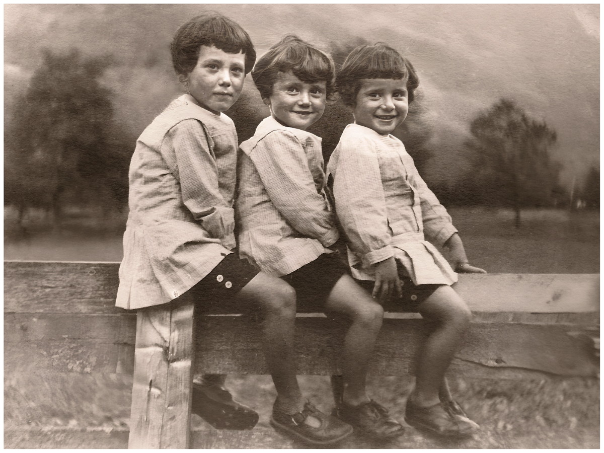 Max Grimbühler-Lanz, Rolf Grimbühler-Lubbe, Waldemar Grimbühler-Studer (1927), Vintage Photo 1927