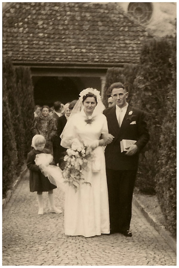 Hochzeit Thildy Gabi-Lanz und Werner Gabi-Lanz, Vintage Marriage Photo