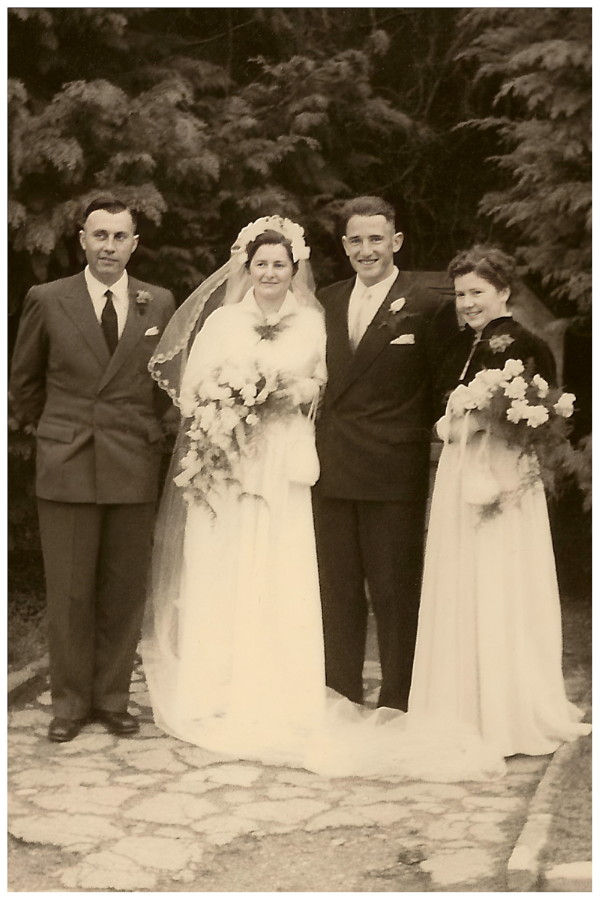 Hochzeit Thildy Gabi-Lanz und Werner Gabi-Lanz, Vintage Marriage Photo