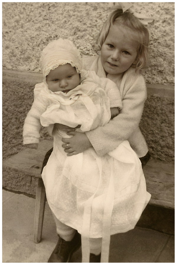 Taufe Hugo Kohler (1951), Elisabeth Gfeller-Kohler, Vintage Photo Baptism 1951