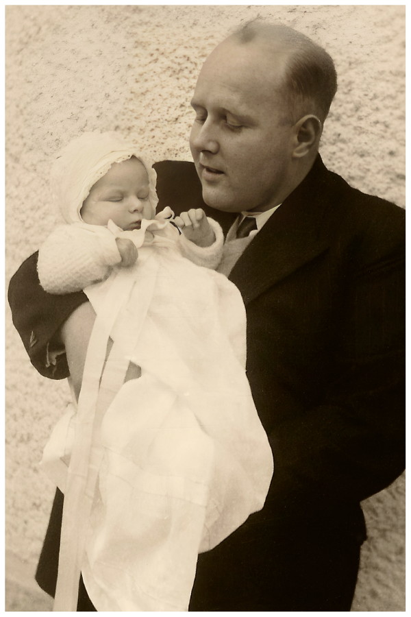 Taufe Hugo Kohler (1951), Oskar Kohler-Lanz, Vintage Photo Baptism 1951