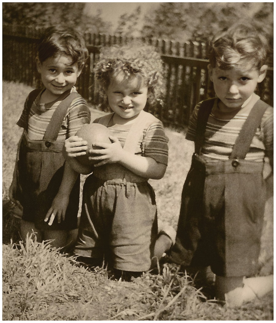 Kurt Grimbühler, Sven Grimbühler, Othmar Grimbühler (1952), Vintage Children Photo 1952