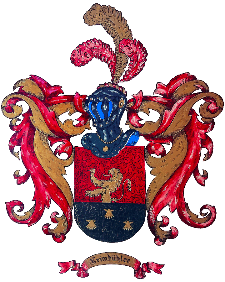 Family Crest Grimbühler, Family Coat of Arms Grimbühler, Familienwappen Grimbühler
